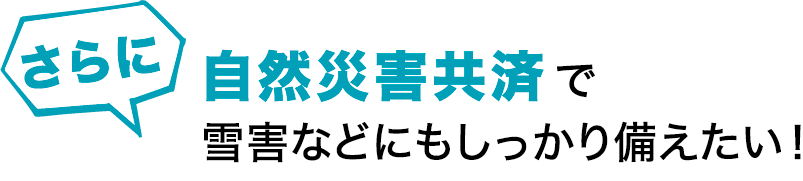 さらに自然災害共済も！