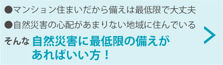 自然災害に最低限の備えがあればいい方