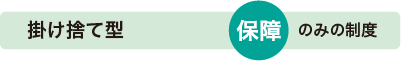 掛け捨て型は保障のみの制度
