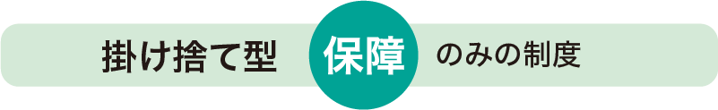 掛け捨て型は保障のみの制度